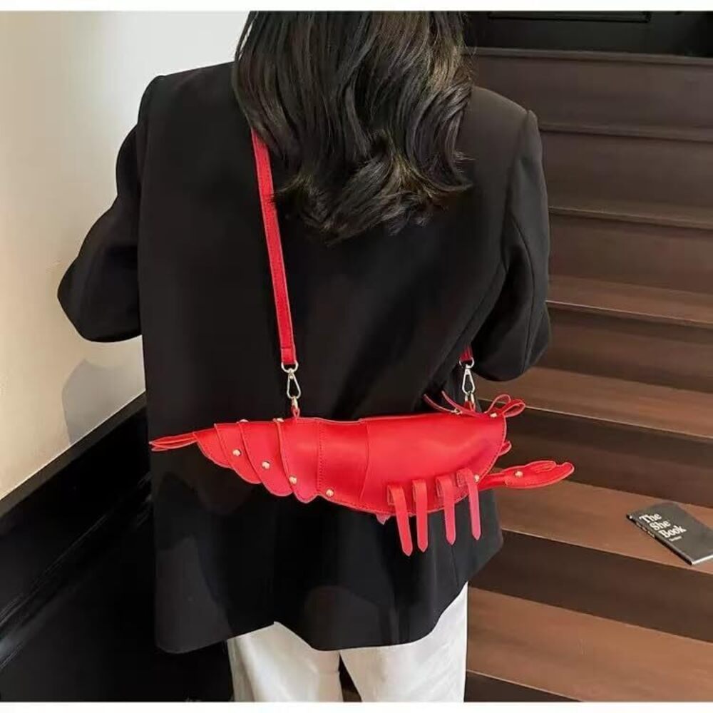 1953 Cute 3D Lobster Shoulder Bag Crossbody Bag, Novelty Purse, Unique - Picture 4 of 7